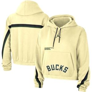 Milwaukee Bucks Sweatshirt Cropped Air Jordan Size Medium NBA basketball